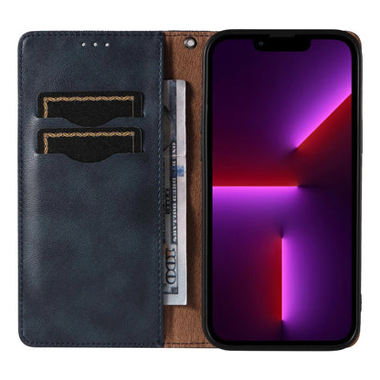 Magnet Strap Case Case for iPhone 14 Flip Wallet Mini Lanyard Stand Blue_7