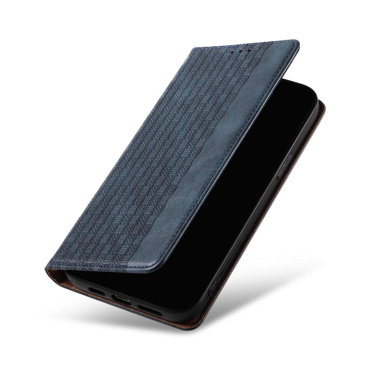 Magnet Strap Case Case for iPhone 14 Flip Wallet Mini Lanyard Stand Blue_8