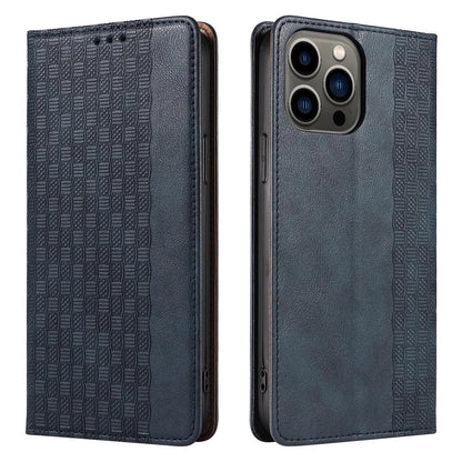 Magnet Strap Case iPhone 14 Pro Flip Wallet Mini Lanyard Stand Blue_6