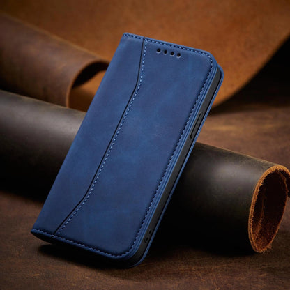 Magnet Fancy Case case for iPhone 14 Pro Max cover with flip wallet stand blue_5