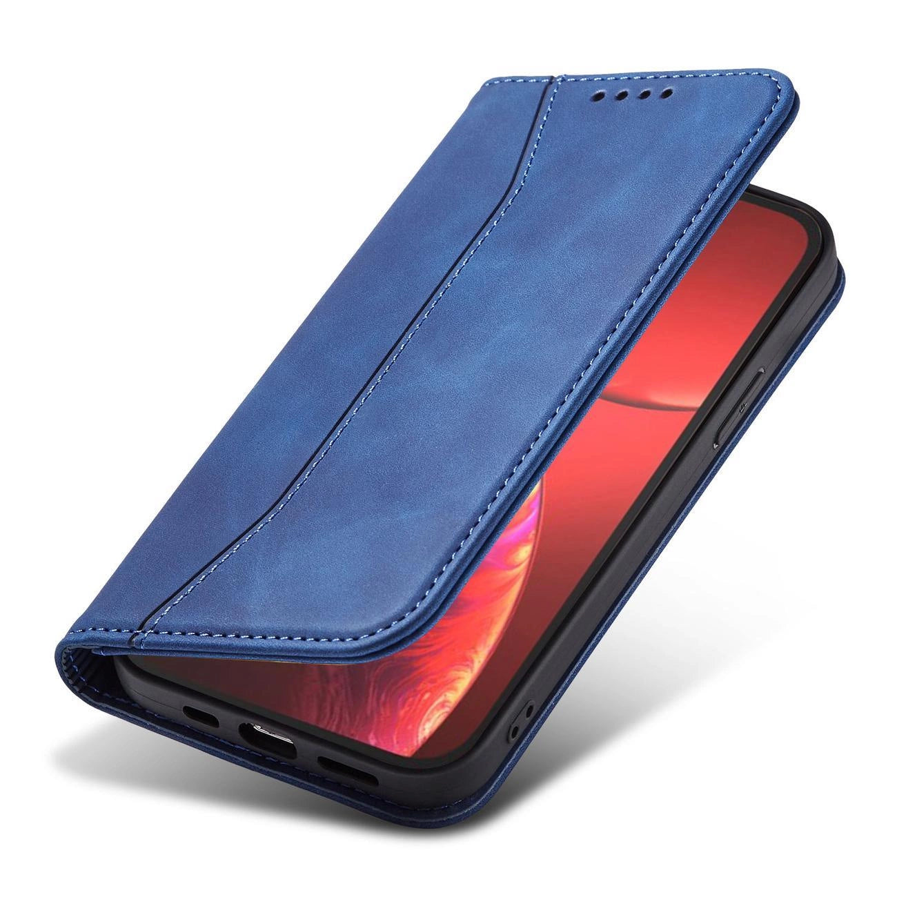 Magnet Fancy Case case for iPhone 14 Pro Max cover with flip wallet stand blue_6