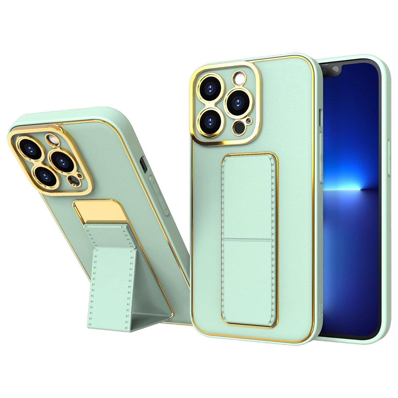 New Kickstand Case case for iPhone 13 Pro Max with stand green_0