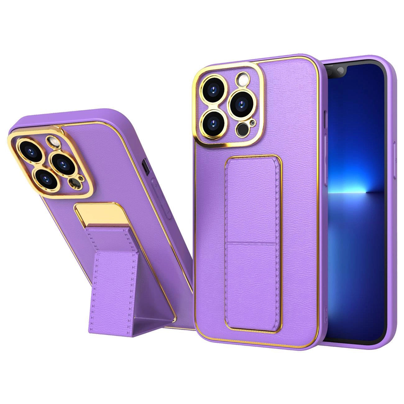 New Kickstand Case for Samsung Galaxy A13 with stand purple_0