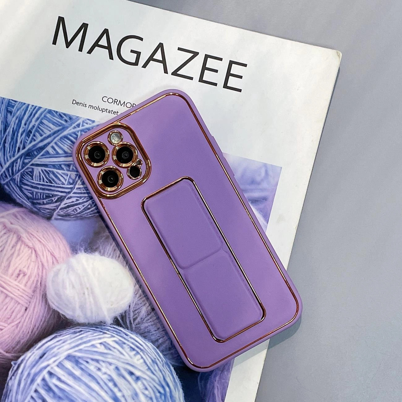 New Kickstand Case for Samsung Galaxy A13 with stand purple_2