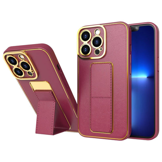 New Kickstand Case for iPhone 12 with stand red_0