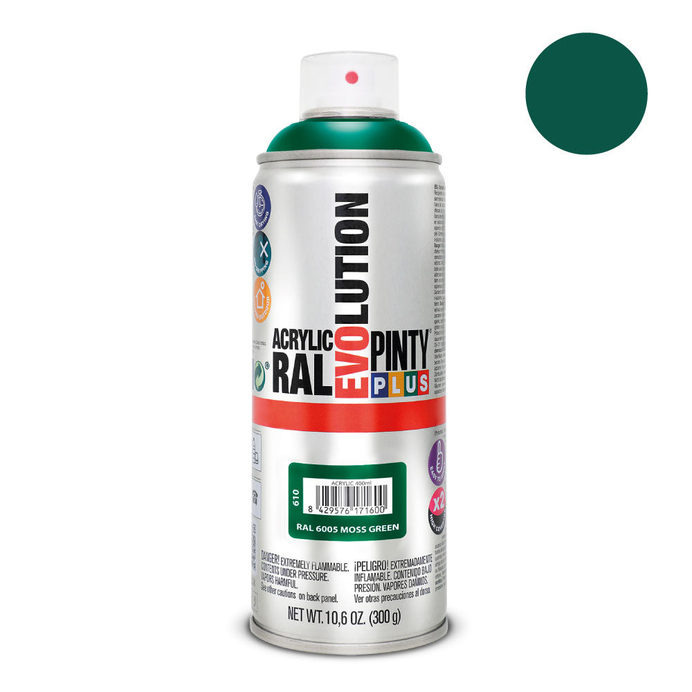 Pintura em spray pintyplus evolution 520cc ral 6005 verde musgo_0