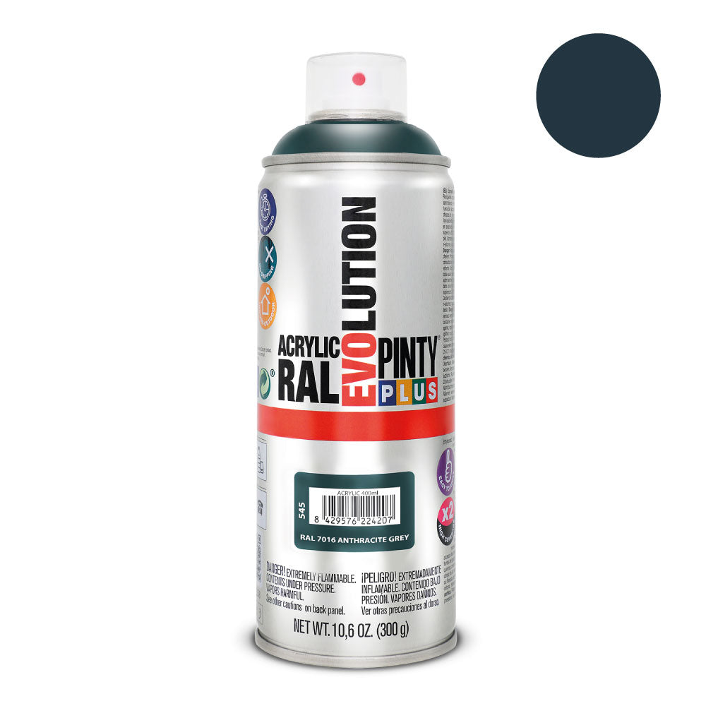 Pintura em spray pintyplus evolution 520cc ral 7016 cinzento antracita_0
