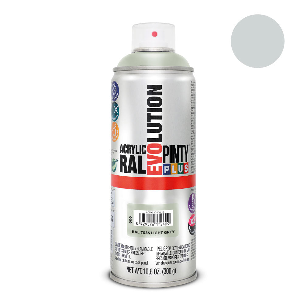 Pintura em spray pintyplus evolution 520cc ral 7035 cinzento luminoso_0