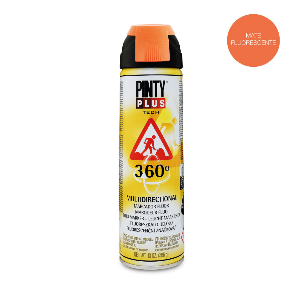 Pintura em spray pintyplus tech 650cc marcador 360Â° laranja t143_0