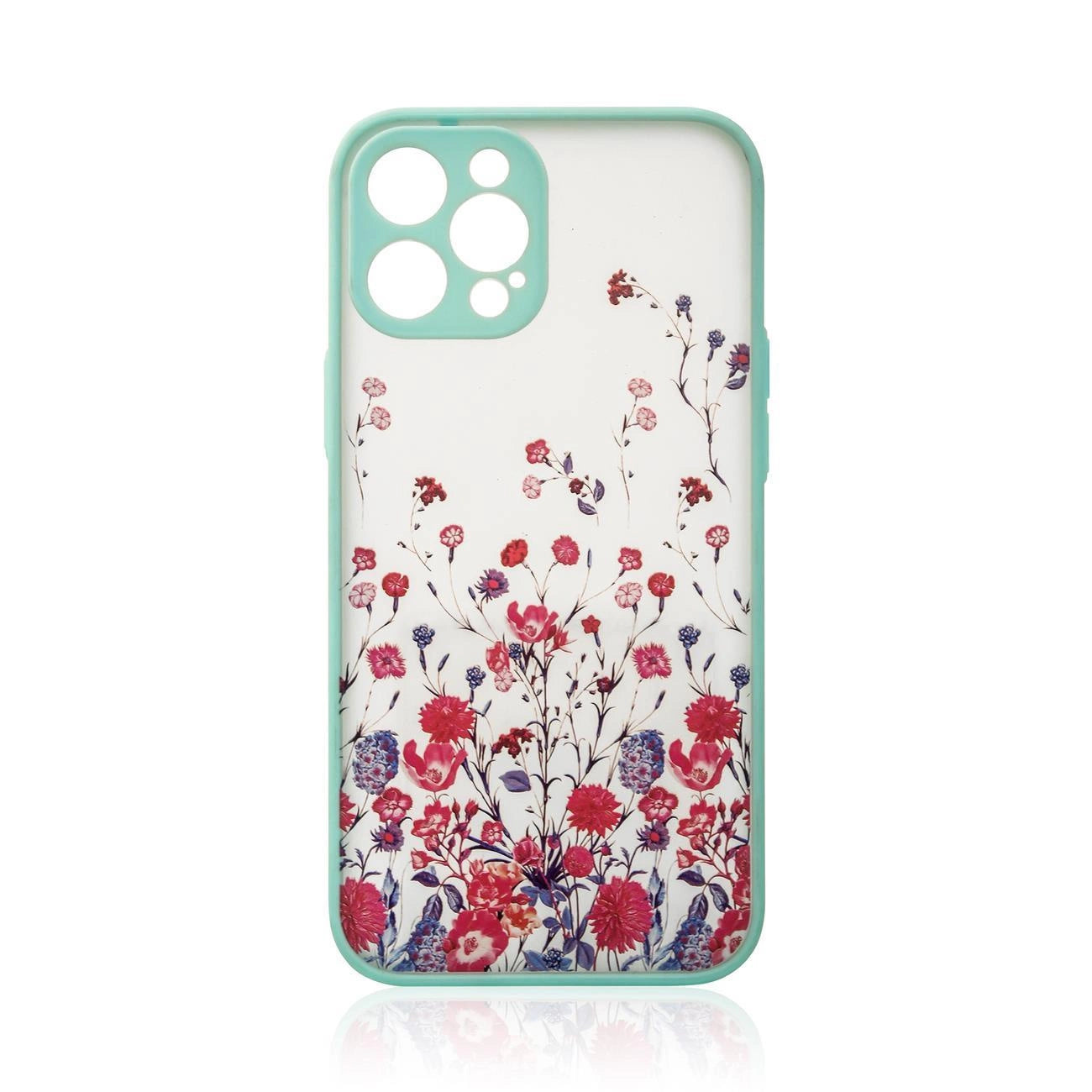 Design Case for iPhone 12 Pro flower case light blue_0