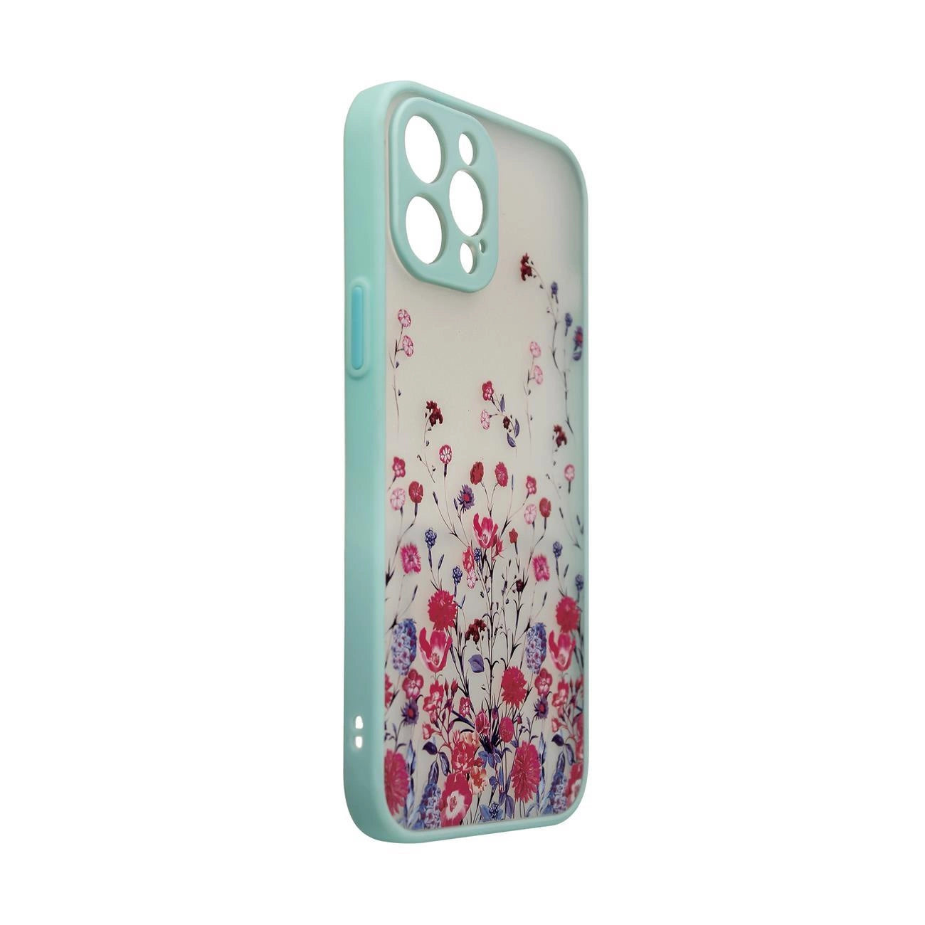Design Case for iPhone 12 Pro flower case light blue_2
