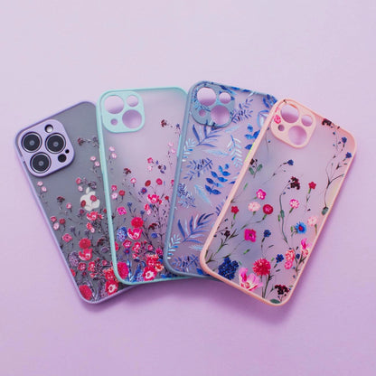 Design Case for iPhone 12 Pro flower case light blue_6