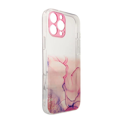 Marble Case for iPhone 12 Pro Gel Cover Marble Pink_1