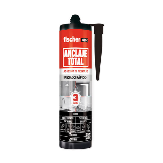 FixaÃ§Ã£o total adesivo rÃ¡pido (3segundos) para interior/exterior, preto, 290ml_0