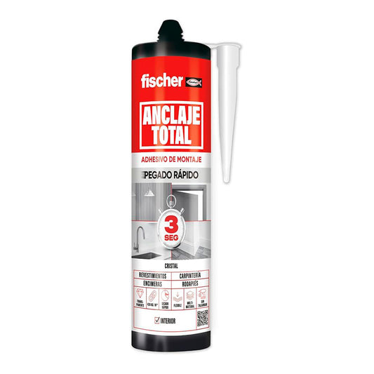 FixaÃ§Ã£o total, adesivo rÃ¡pido 3 segundos, para interior, vidro, 290 ml_0