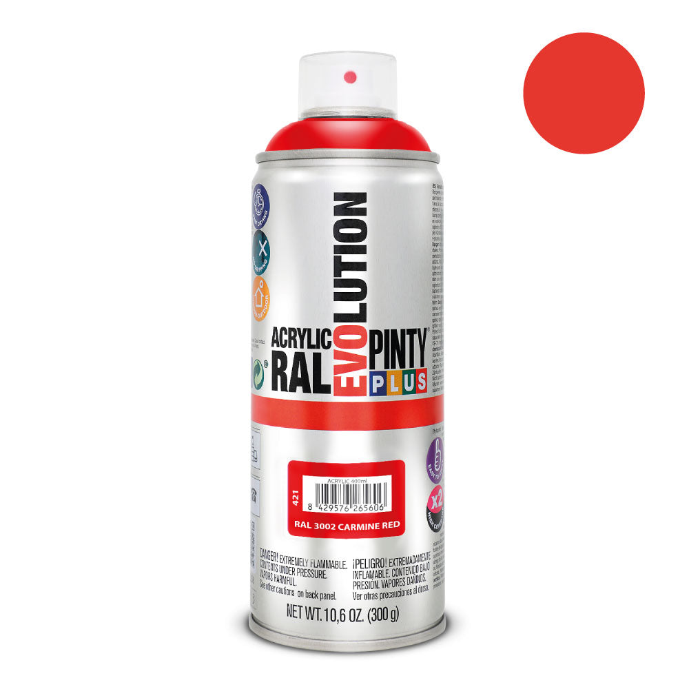 Pintura em spray pintyplus evolution 520cc ral 3002 vermelho magenta_0
