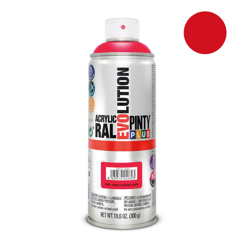 Pintura em spray pintyplus evolution 520cc ral 2002 laranja sanguÃ­neo_0