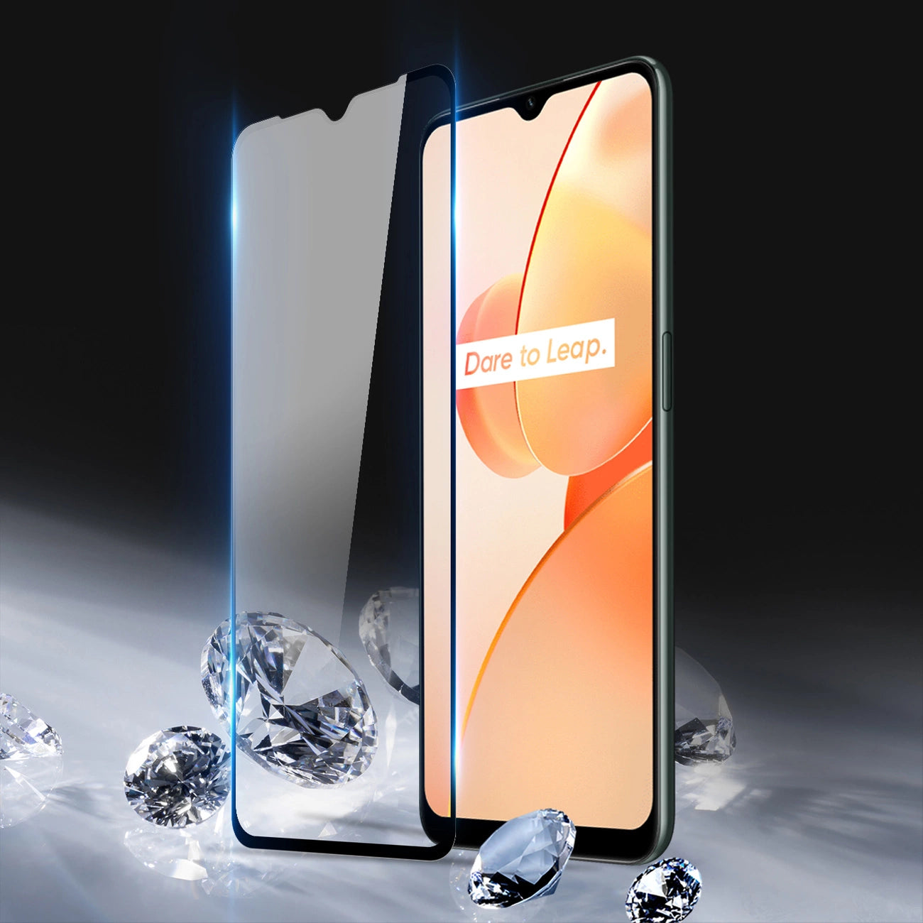 Dux Ducis 9D Tempered Glass 9H Durable Full Screen Tempered Glass with Realme C31 frame black (case friendly)_4
