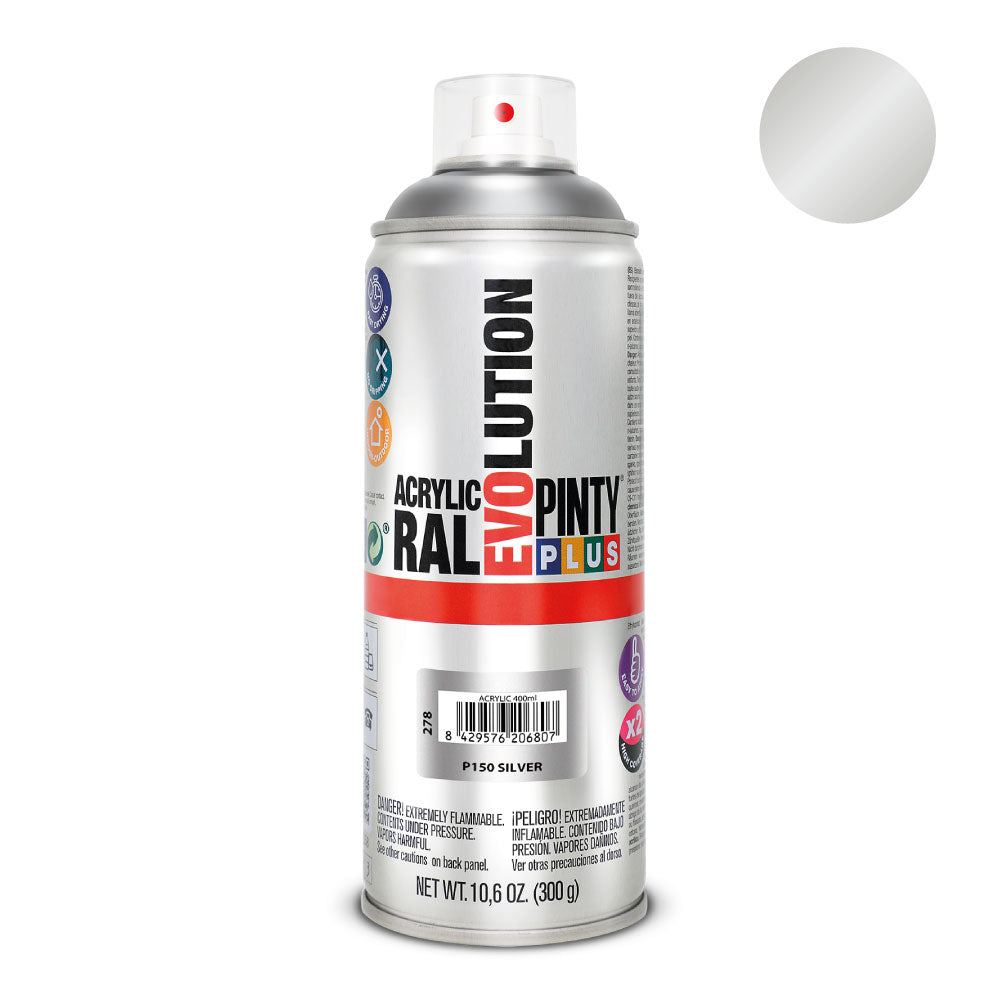 Pintura em spray pintyplus evolution 520cc p150 prateado_0