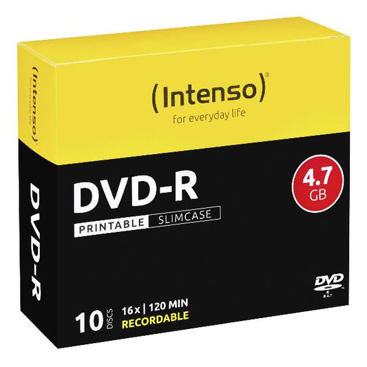 DVD-R 4.7 GB - 16X - PRINTABLE - SLIM CASE 10PZ._0