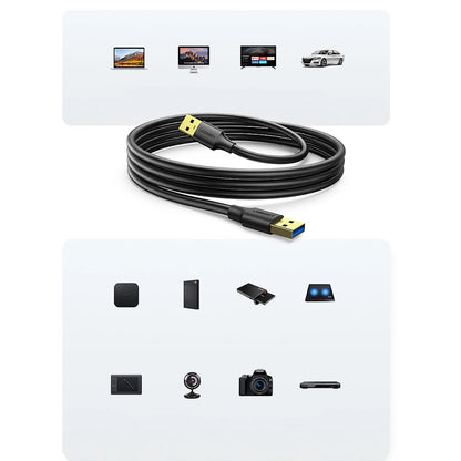 Ugreen US128 90576 USB-A 3.0 / USB-A 3.0 5Gb/s cable 3m - black_6