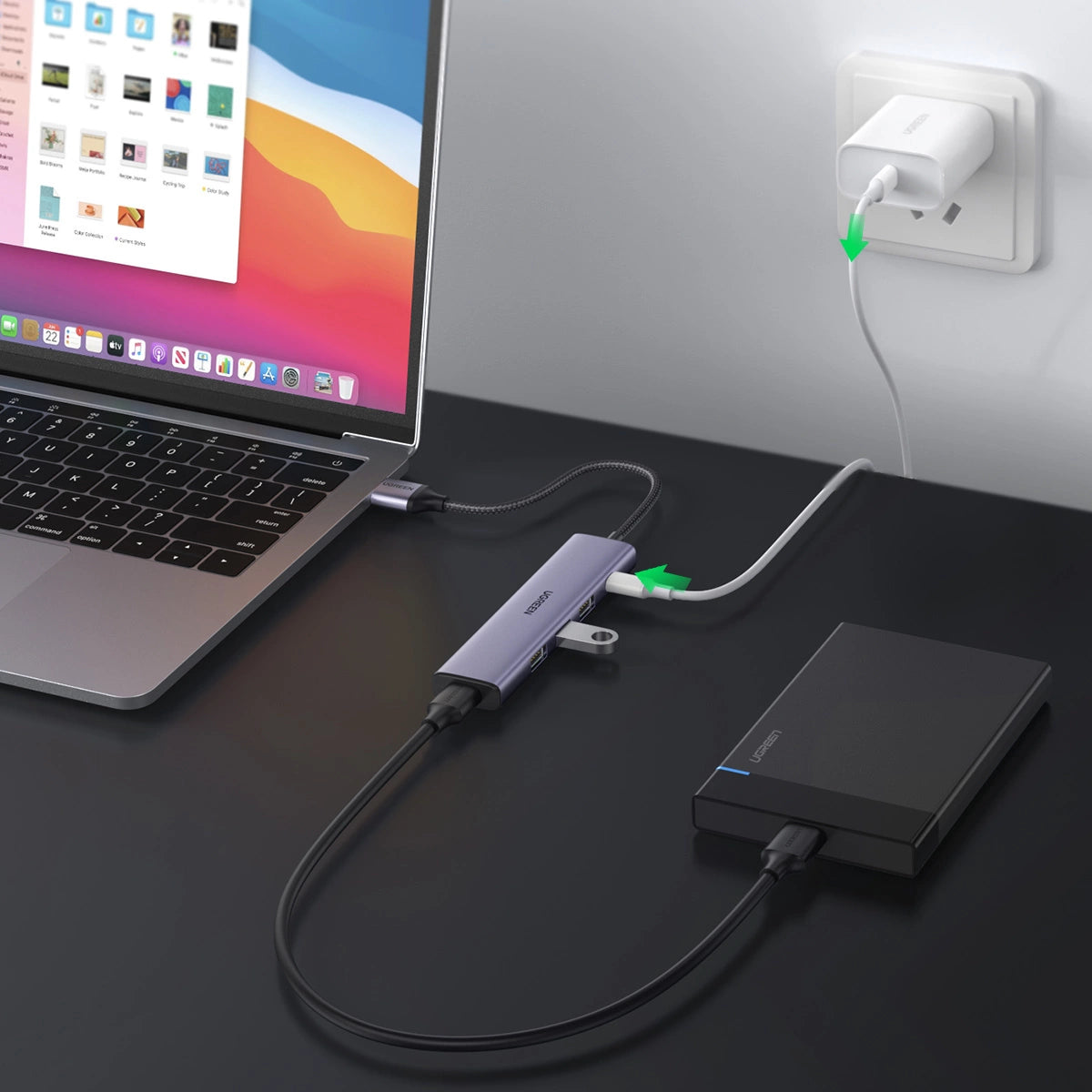 Ugreen USB HUB splitter - 4x USB 3.0 gray (CM473 20805)_3