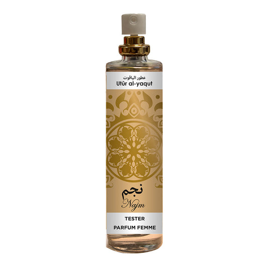 Tester de perfume mulher utur al-yaqut najm 30 ml ***grÃ¡tis na compra de 6 unidades da fragrÃ¢ncia correspondente ao tester***_0