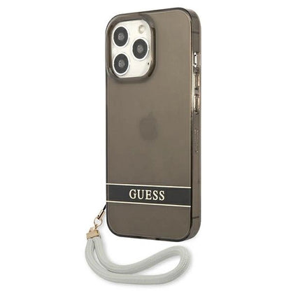 Guess GUHCP13LHTSGSK iPhone 13 Pro / 13 6.1" black/black hardcase Translucent Stap_1