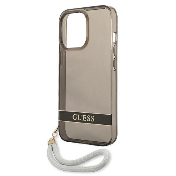 Guess GUHCP13LHTSGSK iPhone 13 Pro / 13 6.1" black/black hardcase Translucent Stap_5