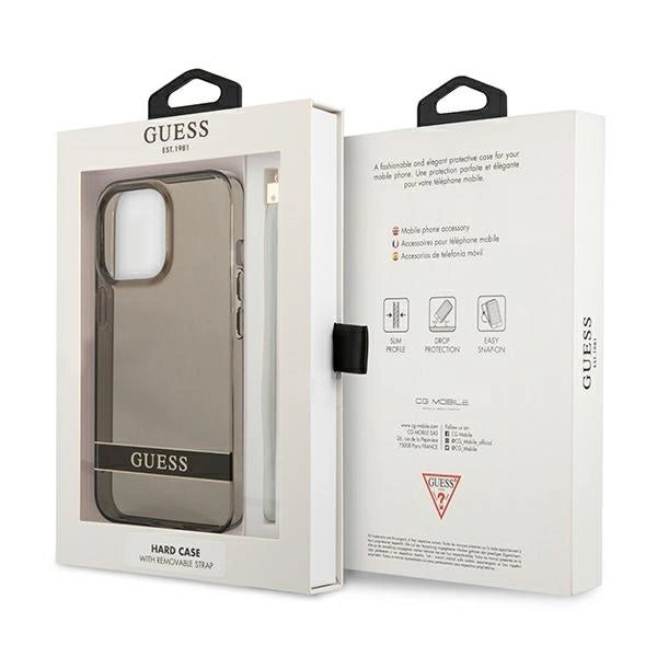 Guess GUHCP13LHTSGSK iPhone 13 Pro / 13 6.1" black/black hardcase Translucent Stap_7