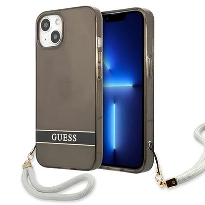 Guess GUHCP13SHTSGSK iPhone 13 mini 5.4" black/black hardcase Translucent Stap_0