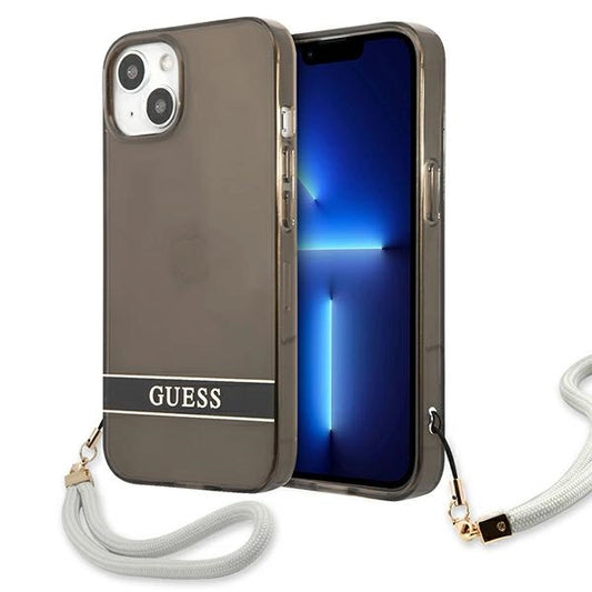 Guess GUHCP13SHTSGSK iPhone 13 mini 5.4" black/black hardcase Translucent Stap_0