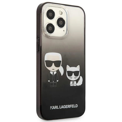 Karl Lagerfeld KLHCP13LTGKCK iPhone 13 Pro / 13 6,1" hardcase czarny/black Gradient Ikonik Karl & Choupette_3