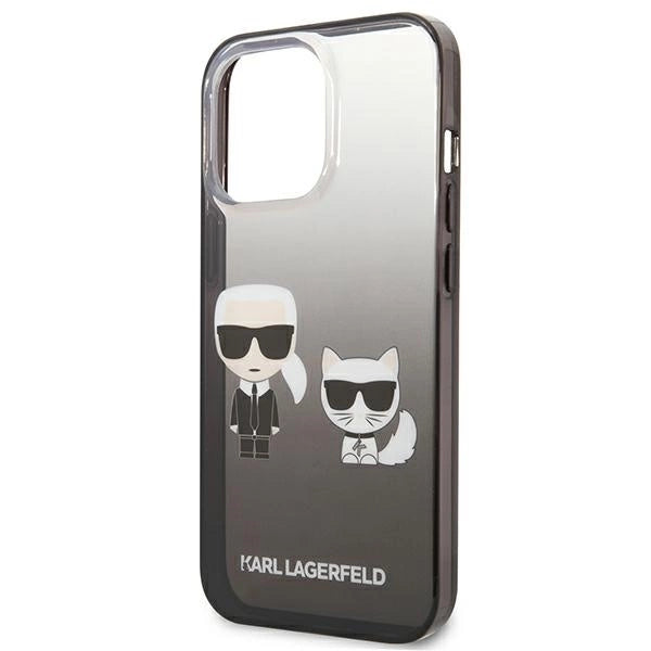 Karl Lagerfeld KLHCP13LTGKCK iPhone 13 Pro / 13 6,1" hardcase czarny/black Gradient Ikonik Karl & Choupette_5
