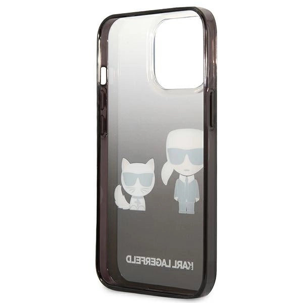 Karl Lagerfeld KLHCP13LTGKCK iPhone 13 Pro / 13 6,1" hardcase czarny/black Gradient Ikonik Karl & Choupette_6