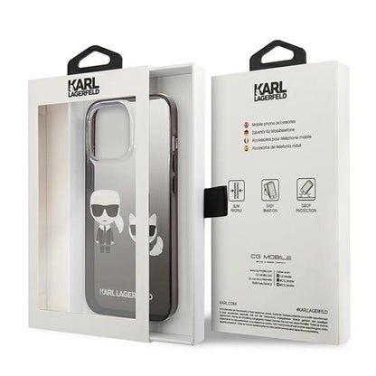 Karl Lagerfeld KLHCP13LTGKCK iPhone 13 Pro / 13 6,1" hardcase czarny/black Gradient Ikonik Karl & Choupette_7