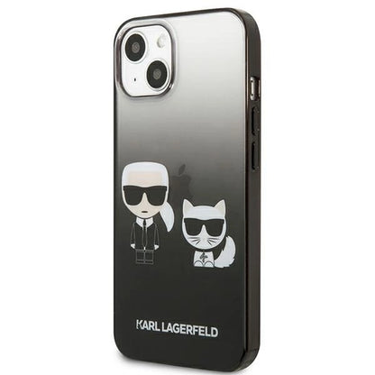 Karl Lagerfeld KLHCP13STGKCK iPhone 13 mini 5,4" hardcase czarny/black Gradient Ikonik Karl & Choupette_1