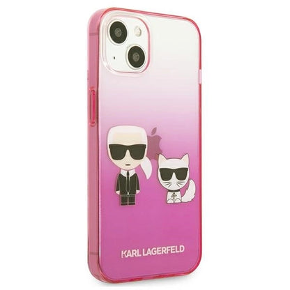 Karl Lagerfeld KLHCP13STGKCP iPhone 13 mini 5,4" hardcase różowy/pink Gradient Ikonik Karl & Choupette_3