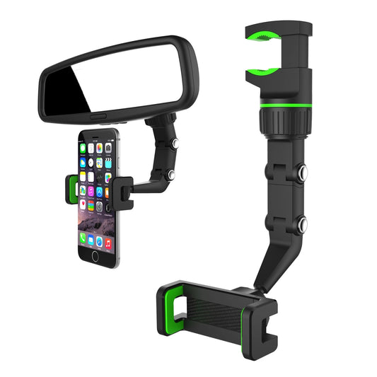 Adjustable car rearview mirror holder for smartphone_0