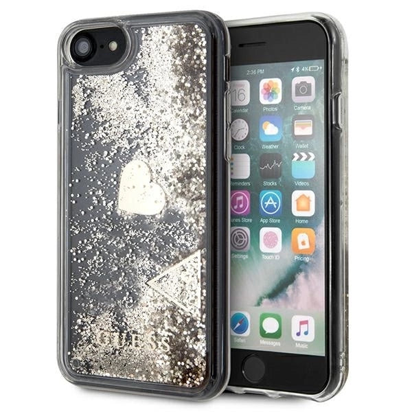 Guess GUOHCI8GLHFLGO iPhone 7/8/SE 2020 /SE 2022 gold/gold hard case Glitter Charms_0