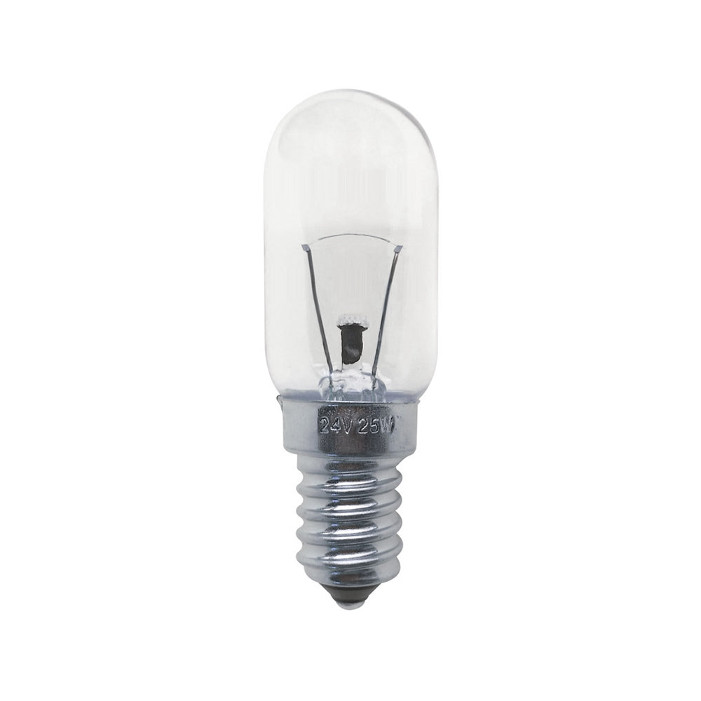 LÃ¢mpada incandescente tubular transparente e14 25w 24v_0