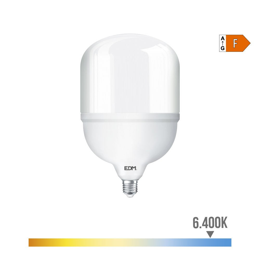 LÃ¢mpada led industrial, t160, e27, 60 w 6490 lm, 6400 k, luz fria, 220-24 v~ Ã¸160 x 264 mm_0
