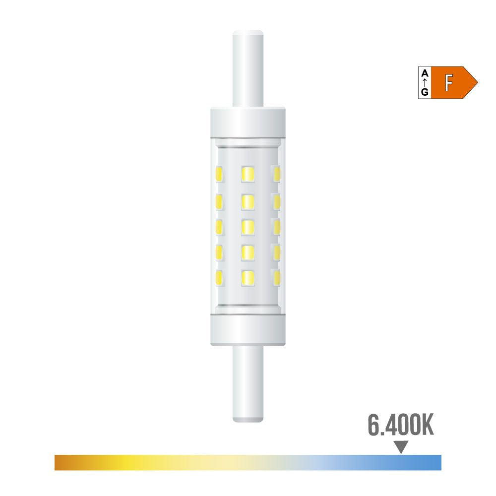 LÃ¢mpada linear led 78 mm r7s, 5 w, 500 lm, 6400 k, luz fria, regulÃ¡vel, Ã¸15 x 78 mm_0