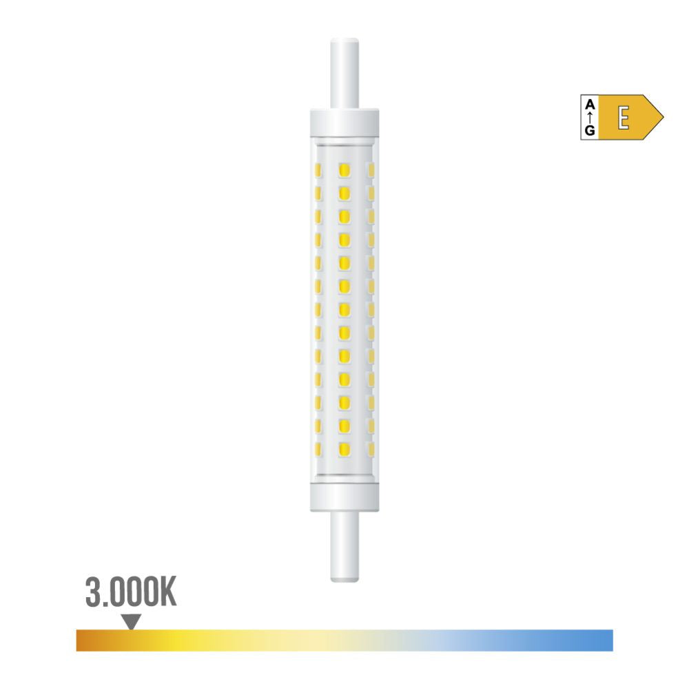 LÃ¢mpada linear led 118 mm, r7s, 8 w, 900 lm, 3000 k luz quente, regulÃ¡vel, Ã¸15 x 118 mm_0