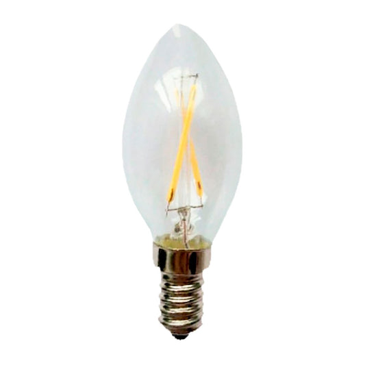 LÃ¢mpada vela filamento led c35 e14, 2 w, 200 lm, luz quente, Ã¸35 x 98 mm_0