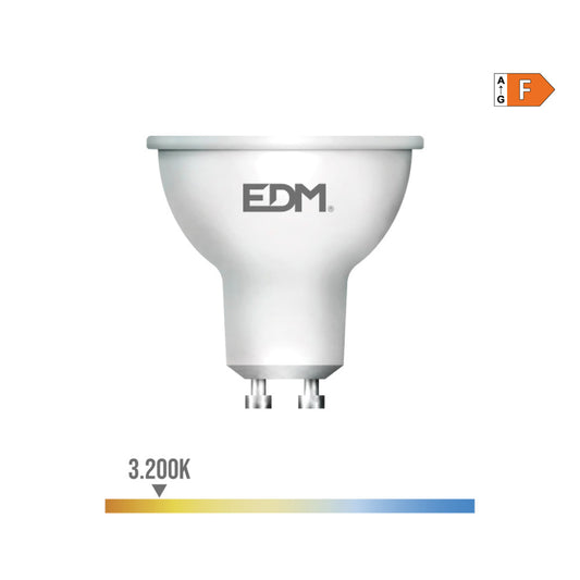 LÃ¢mpada dicroica led gu10 7w 550lm 3200k luz quente 45Â° Ã¸5x5,5cm edm_0