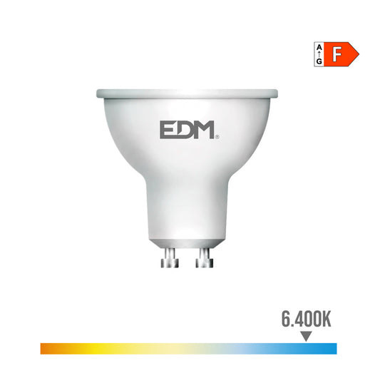 LÃ¢mpada dicroica led gu10 7w 550lm 6400k luz fria 45Â° Ã¸5x5,5cm edm_0