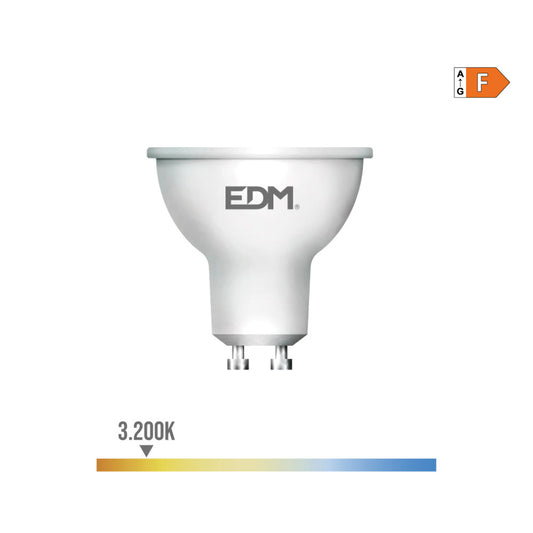 LÃ¢mpada dicroica led gu10 7w 600lm 3200k luz quente 120Â° Ã¸5x5,5cm edm_0