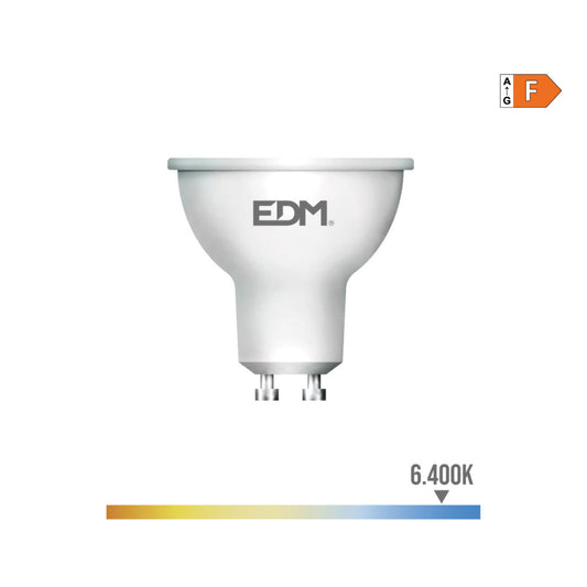 LÃ¢mpada dicroica led gu10 5w 450lm 6400k luz fria Ã¸5x5,5cm edm_0