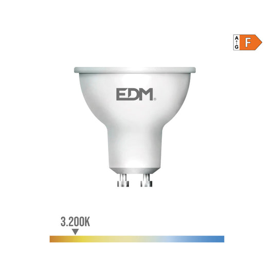 LÃ¢mpada dicroica led gu10 5w 450lm 3200k luz quente Ã¸5x5,5cm edm_0